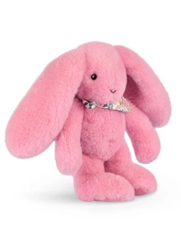 DOUDOU Pluszowy królik Lapin Fleurette Doudou et Compagnie 25 cm różowy grenadine