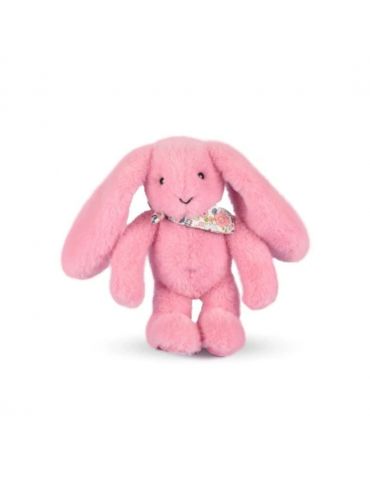 DOUDOU Pluszowy królik Lapin Fleurette Doudou et Compagnie 25 cm różowy grenadine
