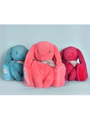 DOUDOU Pluszowy królik Lapin Fleurette Doudou et Compagnie 50 cm fuksja