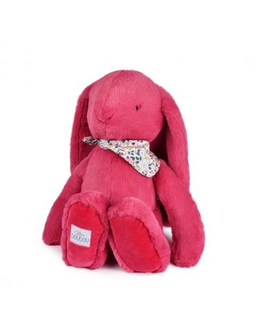 DOUDOU Pluszowy królik Lapin Fleurette Doudou et Compagnie 50 cm fuksja