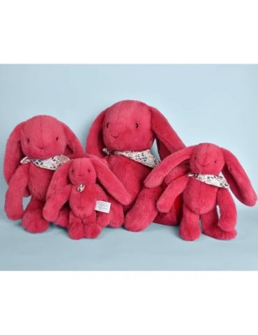 DOUDOU Pluszowy królik Lapin Fleurette Doudou et Compagnie 35 cm fuksja