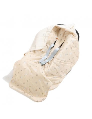 La Millou Kocyk do fotelika samochodowego bawełna velvet multi ( BEBE MIGNON VANILLA )