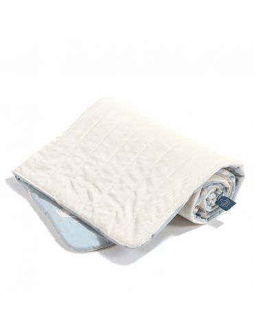 La Millou Ciepły koc bawełniany velvet M ( BEBE MIGNON BLUE )