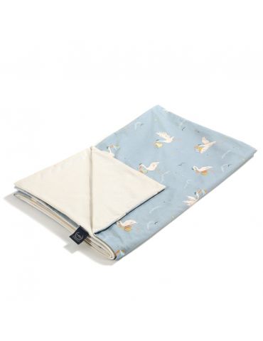 La Millou Lekki koc bawełniany velvet L 110x140 ( BEBE MIGNON BLUE )