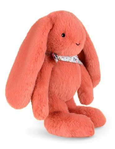 DOUDOU Pluszowy królik Lapin Fleurette Doudou et Compagnie 35 cm terakota