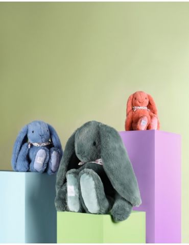 DOUDOU Pluszowy królik Lapin Fleurette Doudou et Compagnie 25 cm terakota