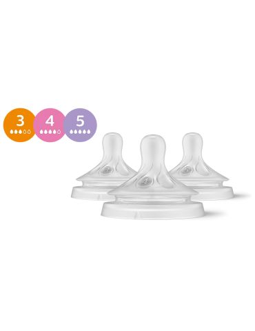 Avent Philips Smoczek Natural Response zestaw z 3 różnymi przepływami