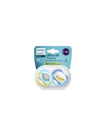 Avent Philips Smoczek uspokajający Ultra Air 6-18m banan