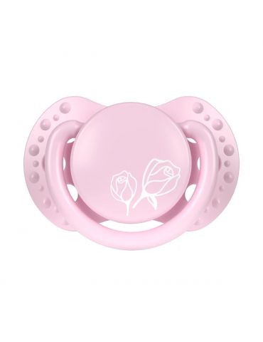 LOVI Smoczek silikonowy dynamiczny 0-2m Classy Petit Rose 2szt