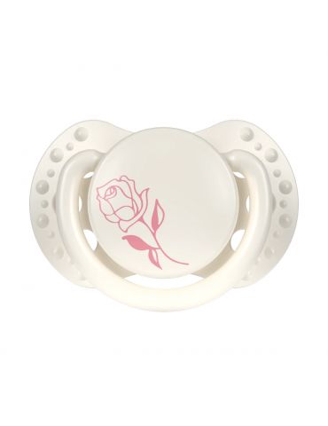 LOVI Smoczek silikonowy dynamiczny 0-2m Classy Petit Rose 2szt