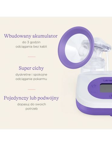Lansinoh Laktator Elektryczny podwójny z zasilaniem akumulatorowym