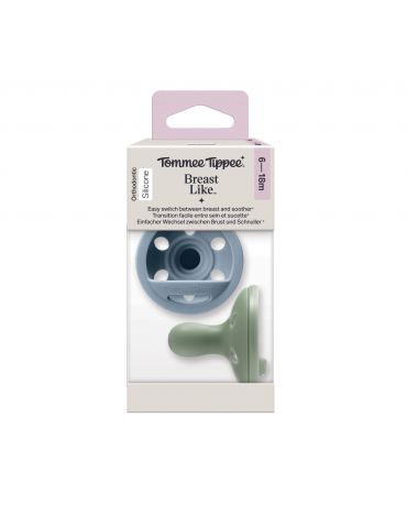 Tommee Tippee Smoczek uspokajający Breast Like 6-18m boy 2szt.