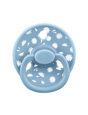 Mombella Smoczek uspokajający Grzybek Fancy Ice blue z etui 0m+