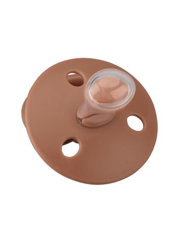 Mombella Smoczek uspokajający Grzybek Mocha mousse z etui 0m+
