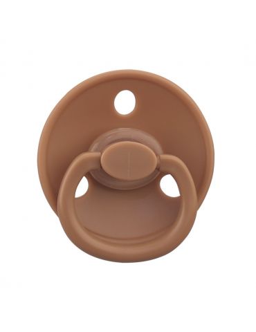 Mombella Smoczek uspokajający Grzybek Mocha mousse z etui 0m+