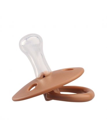 Mombella Smoczek uspokajający Grzybek Fancy Mocha mousse z etui 0m+
