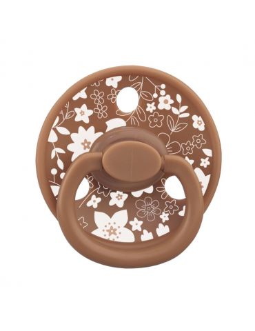 Mombella Smoczek uspokajający Grzybek Fancy Mocha mousse z etui 0m+