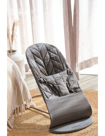 Babybjorn Leżaczek Bliss Woven Petal Quilt Antracyt