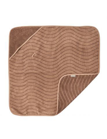 Leander Ręcznik kąpielowy z kapturkiem Organic Woodland clay