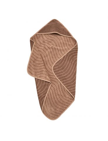 Leander Ręcznik kąpielowy z kapturkiem Organic Woodland clay