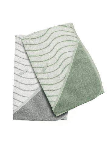 Leander Ręcznik kąpielowy z kapturkiem Organic Woodland Sage green