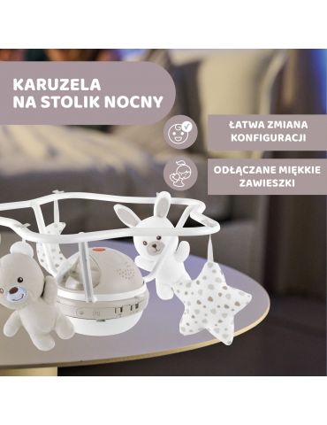 Chicco Karuzela na łóżeczko Rainbow 3w1 beżowy