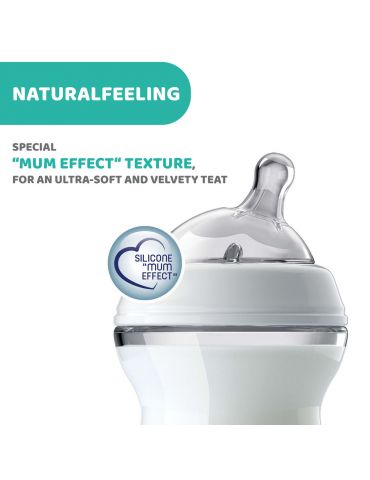 Chicco Smoczek silikonowy antykolkowy Natural Feeling 6m+ szybki 2szt.