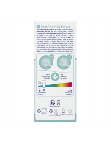 Chicco Pasta do zębów o smaku jabłkowo bananowym 50ml z fluorem 6-24m