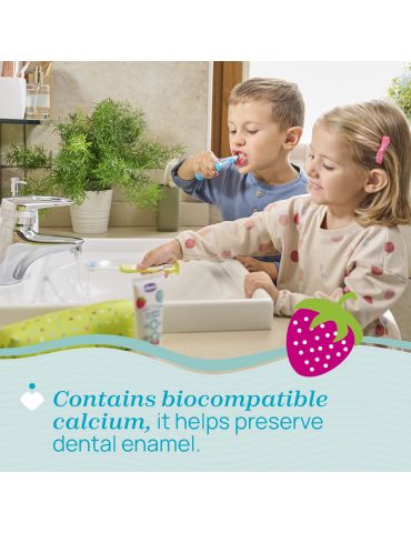 Chicco Pasta do zębów o smaku truskawkowym 12m+ 50ml z fluorem 1-5Y