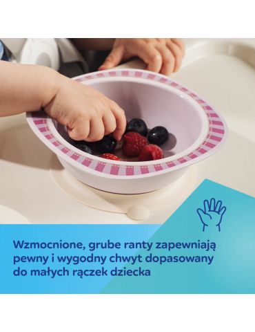 Canpol babies Pierwsza miseczka z przyssawką 300 ml Woodland niebieska​