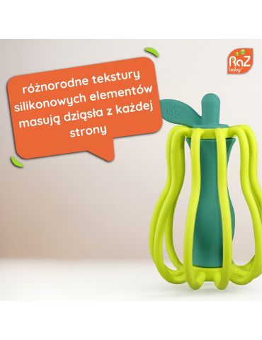 RaZ Baby Gryzak i grzechotka Raz-pear 2w1 Gruszka 3m+
