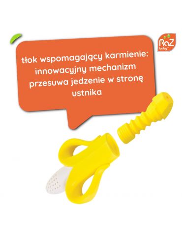 RaZ Baby Silikonowy gryzak do owoców i pokarmu Fruitique Banan 6m+