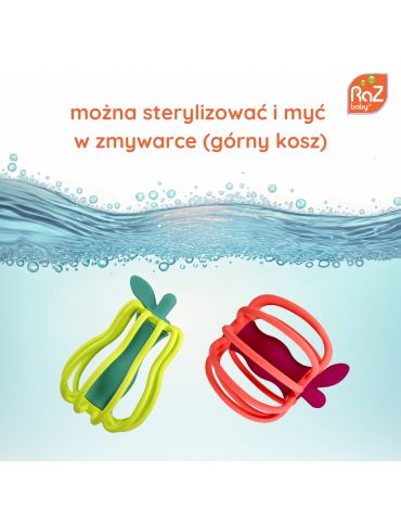RaZ Baby Gryzak i grzechotka Raz-apple 2w1 Jabłko 3m+