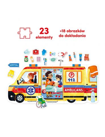 CzuCzu Moto Puzzle Karetka 2+ 3+