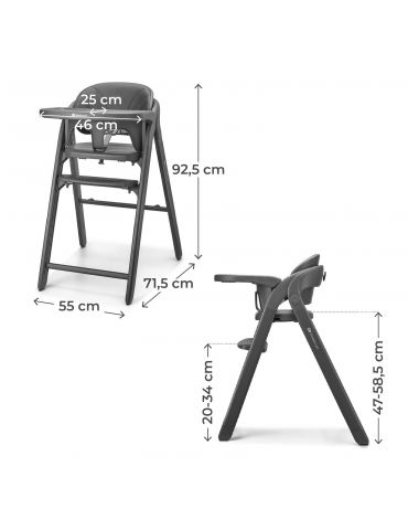Kinderkraft Krzesełko do karmienia Tino grey