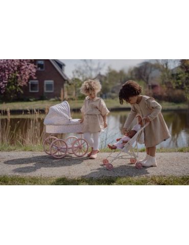 Little Dutch Wózek składany dla lalek beż