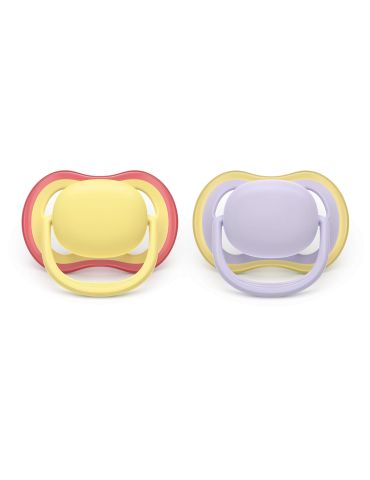Avent Philips Smoczek uspokajający Ultra Air 0-6m Żółty