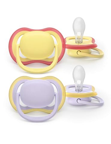 Avent Philips Smoczek uspokajający Ultra Air 0-6m Żółty