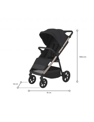 Espiro Pearl Wózek spacerowy 110 Black Pearl