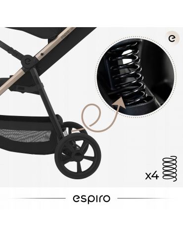 Espiro Pearl Wózek spacerowy 110 Black Pearl