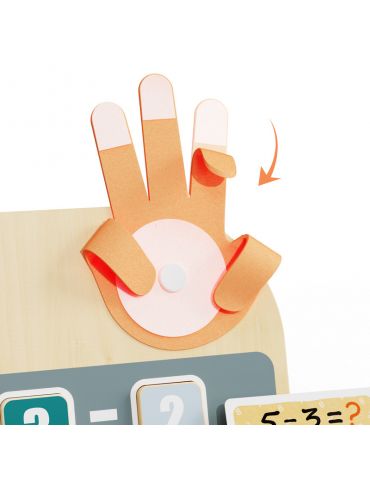 TopBright Liczenie na palcach drewniana zabawka edukacyjna Montessori z zadaniami 3+