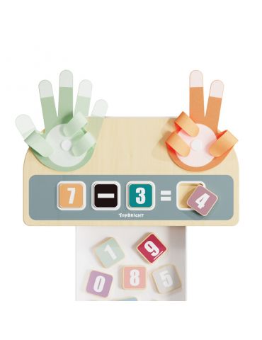 TopBright Liczenie na palcach drewniana zabawka edukacyjna Montessori z zadaniami 3+