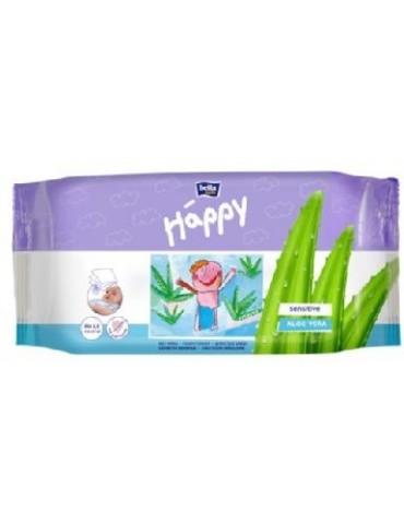 Bella Baby Happy Chusteczki nasączane Sensitive z aloesem 56szt.