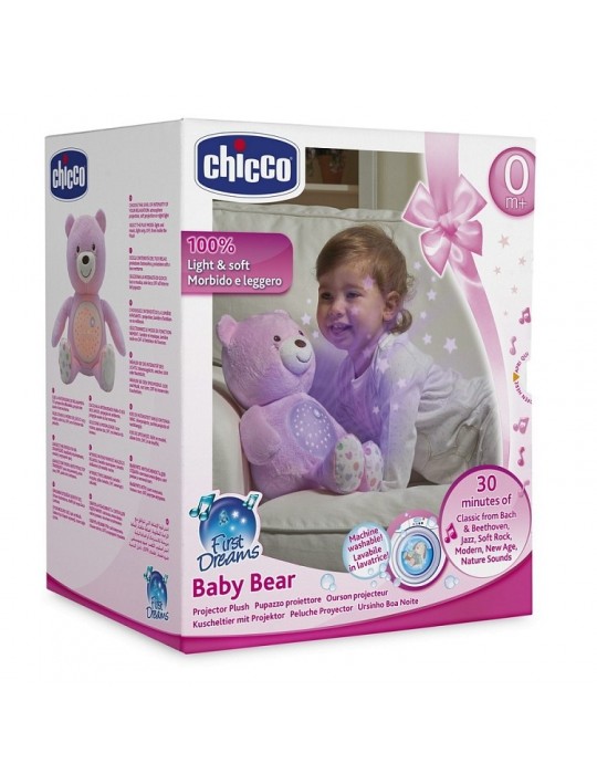 Chicco Miś z projektorem różowy