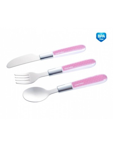 Canpol babies Metalowe sztućce dla dzieci (łyżka, widelec, nóż)