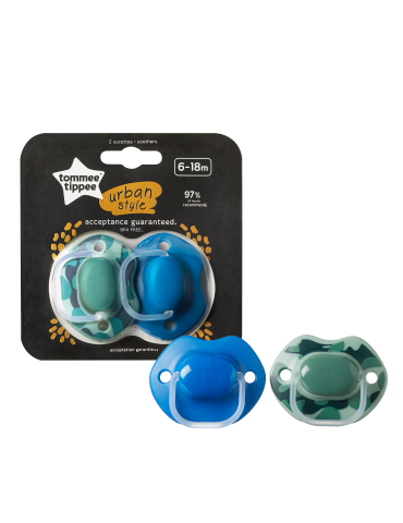 Tommee Tippee Smoczek uspokajający URBAN BOY 6-18m Tommee Tippee Smoczek uspokajający URBAN BOY 6-18m