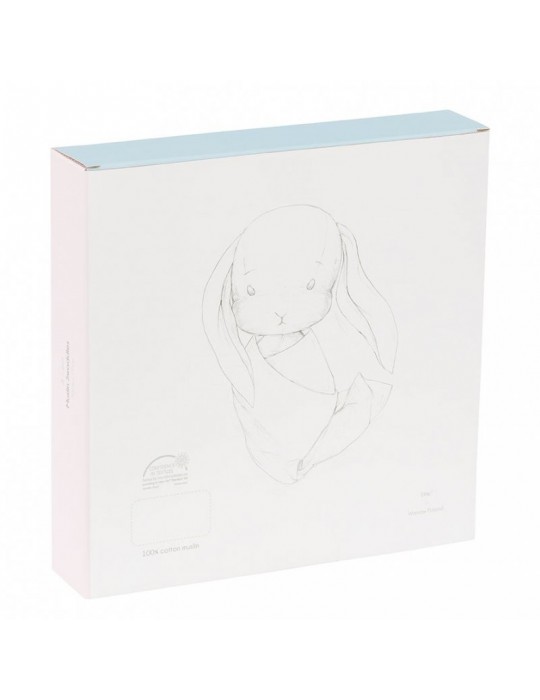 Effik Otulacze muślinowe Gwiazdki Niebieskie 2-set 115 x 115 cm