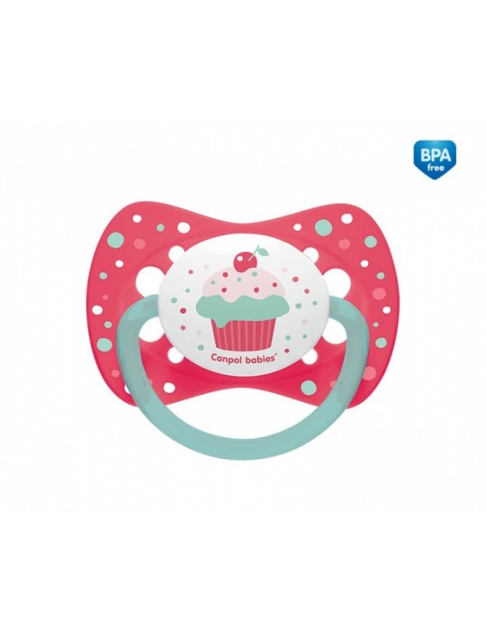 Canpol Smoczek silikonowy symetryczny "Cupcake"0-6mca
