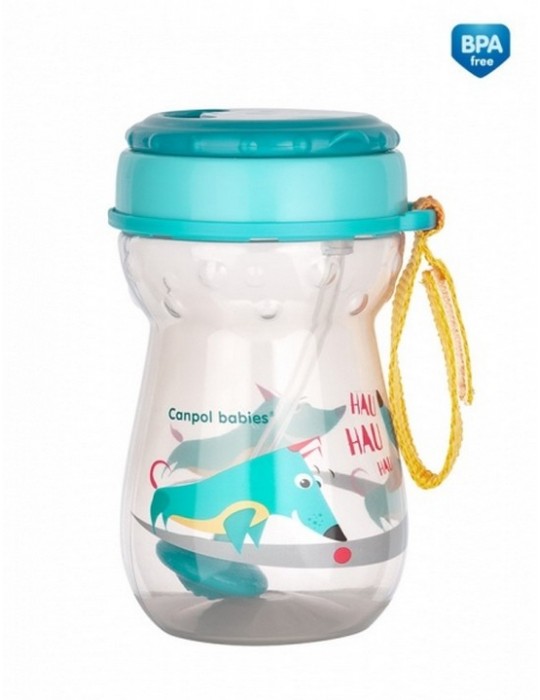 Canpol Bidon ze składaną rurką silikonową z odważnikiem 350 ml