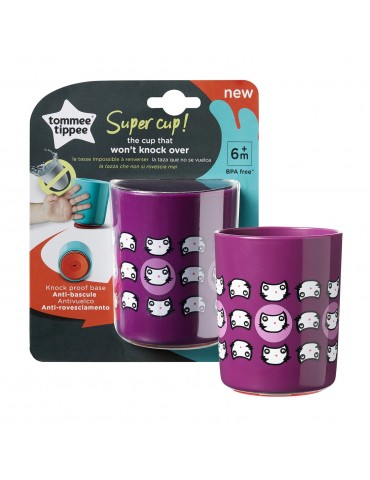 Kubek Tommee Tippee SUPER CUP 190 ml,6m+ fioletowy Kubek Tommee Tippee SUPER CUP 190 ml,6m+ fioletowy